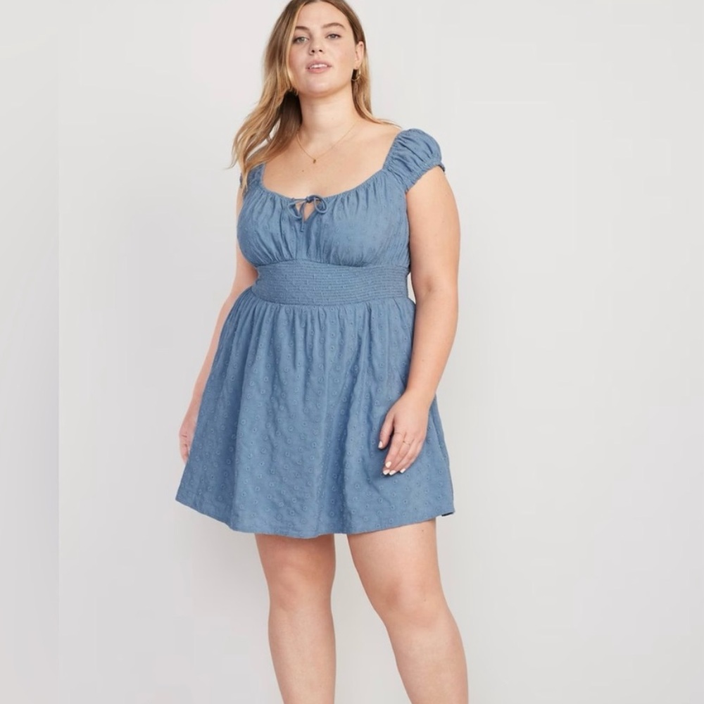 Old Navy Blue Eyelet Dress